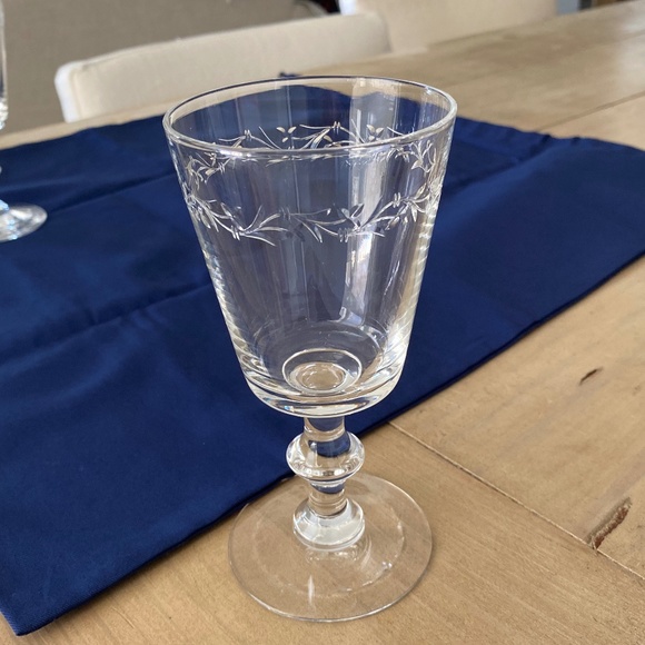 Set of 3 Hawkes Cut Crystal Patricia Water Goblet Wine Glasses - Picture 5 of 7